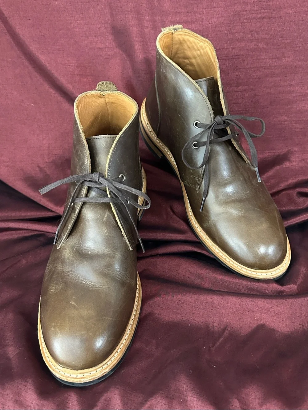 Allen Edmonds Chandler Chukka Boots Men’s 11.5E Brown Leather Teak 👞✨